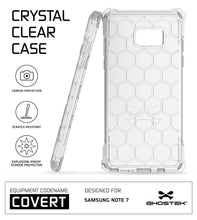 Load image into Gallery viewer, Note 7 Case, Ghostek® Covert Series Clear | Premium Impact Slim Hybrid Cover w/ Screen Protector (Color in image: Grey)