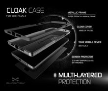 Charger l'image dans la galerie, OnePlus 2 Case, Ghostek® Cloak Black Series for OnePlus 2 Slim Hybrid | Lifetime Warranty Exchange (Color in image: silver)