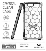 Charger l'image dans la galerie, Google Pixel Case, Ghostek® Covert Space Grey, Premium Impact Armor | Lifetime Warranty Exchange (Color in image: clear)