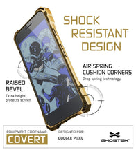 Charger l'image dans la galerie, Google Pixel Case, Ghostek® Covert Gold, Premium Impact Protective Armor | Lifetime Warranty Exchange (Color in image: clear)