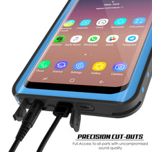 Load image into Gallery viewer, Galaxy S9 Plus Waterproof Case PunkCase StudStar Light Blue Thin 6.6ft Underwater IP68 ShockProof (Color in image: black)