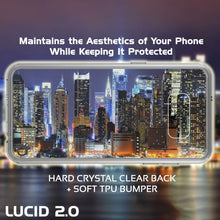 Load image into Gallery viewer, Maintains the Aesthe While Keeping ics of Your Phone t Protected HARD CRYSTAL CLEAR BACK + SOFT TPU BUMPER LUCID 2.0 (Color in image: black)
