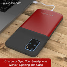 Charger l'image dans la galerie, PunkJuice S20+ Plus Battery Case Red - Fast Charging Power Juice Bank with 6000mAh (Color in image: All Black)