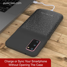 Charger l'image dans la galerie, PunkJuice S20 Battery Case Patterned Black - Fast Charging Power Juice Bank with 4800mAh (Color in image: Rose-Gold)