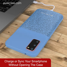 Charger l'image dans la galerie, PunkJuice S20 Battery Case Patterned Blue - Fast Charging Power Juice Bank with 4800mAh (Color in image: All Black)