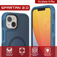 Charger l'image dans la galerie, For Iphone 14 Plus SPARTAN 2.0 Y SHOCK-PROOF ULTRA MULTI LAYERED MILITARY GRADE PROTECTION FIT MATERIAL PROTECTION KY  (Color in image: Red)