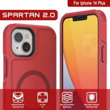 Charger l'image dans la galerie, For Iphone 14 Plus SPARTAN 2.0 YM tj & SHOCK-PROOF ULTRA MULTI LAYERED MILITARY GRADE PROTECTION FIT MATERIAL PROTECTION (Color in image: Red)