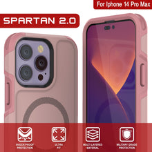 Charger l'image dans la galerie, For Iphone 14 Pro Max SPARTAN 2.0 YM tj & SHOCK-PROOF ULTRA MULTI LAYERED MILITARY GRADE PROTECTION FIT MATERIAL PROTECTION (Color in image: Red)