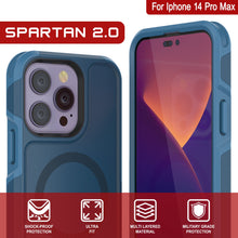 Charger l'image dans la galerie, For Iphone 14 Pro Max SPARTAN 2.0 YM tj & SHOCK-PROOF ULTRA MULTI LAYERED MILITARY GRADE PROTECTION FIT MATERIAL PROTECTION (Color in image: Red)
