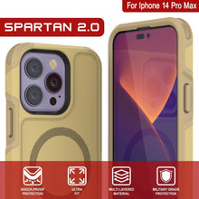 Charger l'image dans la galerie, For Iphone 14 Pro Max SPARTAN 2.0 YM tj & SHOCK-PROOF ULTRA MULTI LAYERED MILITARY GRADE PROTECTION FIT MATERIAL PROTECTION (Color in image: Navy)