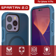 Charger l'image dans la galerie, For Iphone 14 Pro SPARTAN 2.0 YM tj & SHOCK-PROOF ULTRA MULTI LAYERED MILITARY GRADE PROTECTION FIT MATERIAL PROTECTION (Color in image: Red)