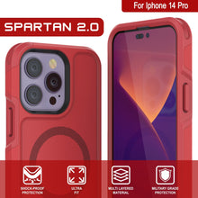 Charger l'image dans la galerie, For Iphone 14 Pro SPARTAN 2.0 SHOCK-PROOF ULTRA MULTI LAYERED MILITARY GRADE PROTECTION FIT MATERIAL PROTECTION (Color in image: Pink)