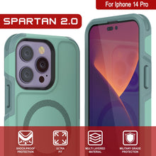 Charger l'image dans la galerie, For Iphone 14 Pro SPARTAN 2.0 SHOCK-PROOF MULTI LAYERED MILITARY GRADE PROTECTION MATERIAL PROTECTION (Color in image: Pink)