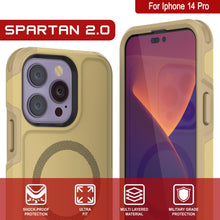 Charger l'image dans la galerie, For Iphone 14 Pro SPARTAN 2.0 YM tj & SHOCK-PROOF ULTRA MULTI LAYERED MILITARY GRADE PROTECTION FIT MATERIAL PROTECTION (Color in image: Pink)