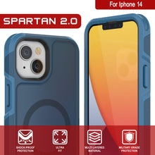 Charger l'image dans la galerie, For Iphone 14 SPARTAN 2.0 Y SHOCK-PROOF ULTRA MULTI LAYERED MILITARY GRADE PROTECTION FIT MATERIAL PROTECTION  (Color in image: Red)