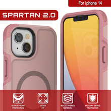 Charger l'image dans la galerie, For Iphone 14 SPARTAN 2.0 SHOCK-PROOF ULTRA MULTI LAYERED MILITARY GRADE PROTECTION FIT MATERIAL PROTECTION (Color in image: Red)
