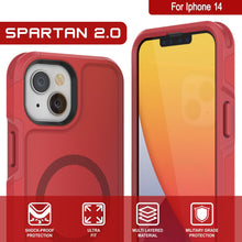 Charger l'image dans la galerie, For Iphone 14 SPARTAN 2.0 YM tj & SHOCK-PROOF ULTRA MULTI LAYERED MILITARY GRADE PROTECTION FIT MATERIAL PROTECTION (Color in image: Pink)