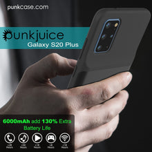Charger l'image dans la galerie, PunkJuice S20+ Plus Battery Case All Black - Fast Charging Power Juice Bank with 6000mAh