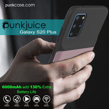 Charger l'image dans la galerie, PunkJuice S20+ Plus Battery Case Rose - Fast Charging Power Juice Bank with 6000mAh (Color in image: All Blue)