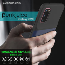 Charger l'image dans la galerie, PunkJuice S20 Battery Case All Blue - Fast Charging Power Juice Bank with 4800mAh