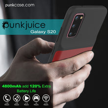 Charger l'image dans la galerie, PunkJuice S20 Battery Case Red - Fast Charging Power Juice Bank with 4800mAh