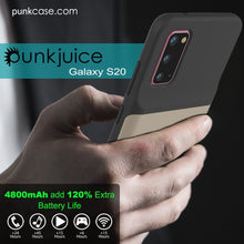 Charger l'image dans la galerie, PunkJuice S20 Battery Case Gold - Fast Charging Power Juice Bank with 4800mAh