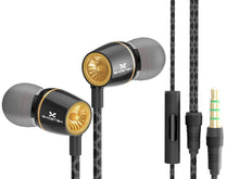 Load image into Gallery viewer, Wired 3.5MM Headphones Earphones, Ghostek Turbine Black Series Wired Earbuds | Built-In Microphone (Color in image: black)