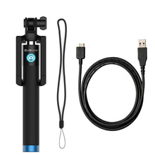 Charger l'image dans la galerie, Selfie Stick - Blue, Extendable Monopod with Built-In Bluetooth Remote Shutter (Color in image: Blue)