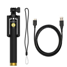 Charger l'image dans la galerie, Selfie Stick - Gold, Extendable Monopod with Built-In Bluetooth Remote Shutter (Color in image: Gold)