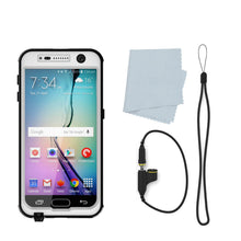 Load image into Gallery viewer, Galaxy S6 Waterproof Case, Punkcase StudStar White Thin 6.6ft Underwater IP68 Shock/Dirt/Snow Proof (Color in image: light blue)