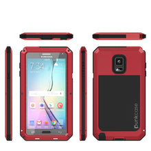 Charger l'image dans la galerie, Note 4 Case, Punkcase® METALLIC Series RED w/ TEMPERED GLASS | Aluminum Frame (Color in image: Neon)