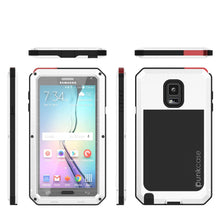 Charger l'image dans la galerie, Note 4 Case, Punkcase® METALLIC Series WHITE w/ TEMPERED GLASS | Aluminum Frame (Color in image: Silver)