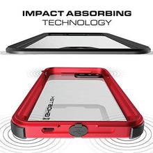 Charger l'image dans la galerie, iPhone 8+ Plus Waterproof Case, Ghostek® Atomic 3.0 Black Series | Underwater | Touch-ID (Color in image: Red)