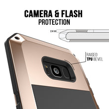 Charger l'image dans la galerie, Galaxy Note 8  Case, PUNKcase Metallic Gold Shockproof  Slim Metal Armor Case (Color in image: black)