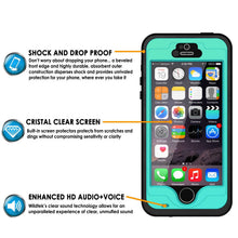 Load image into Gallery viewer, iPhone 5S/5 Waterproof Case, PunkCase StudStar Teal Case Water/Shock/Dirt Proof | Lifetime Warranty (Color in image: light blue)
