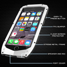 Charger l'image dans la galerie, iPhone 6s/6 Case, Punkcase Metallic PRO White Series Cover W/ Attached Screen Protector | Touch-ID (Color in image: Red)