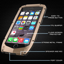 Load image into Gallery viewer, iPhone 6s/6 Case, Punkcase Metallic PRO Gold Series Cover W/ Attached Screen Protector | Touch-ID (Color in image: Silver)