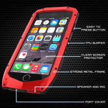 Charger l'image dans la galerie, iPhone 6s/6 Case, Punkcase Metallic PRO Red Series Cover W/ Attached Screen Protector | Touch-ID (Color in image: Gold)