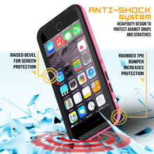 Charger l'image dans la galerie, Apple iPhone 7/6s/6 Waterproof Case, PUNKcase CRYSTAL 2.0 Pink W/ Attached Screen Protector  | Warranty (Color in image: Red)