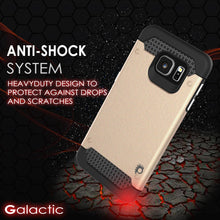 Charger l'image dans la galerie, Galaxy s6 EDGE Plus Case PunkCase Galactic Gold Series Slim Armor Soft Cover w/ Screen Protector (Color in image: silver)