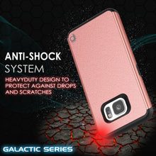 Load image into Gallery viewer, Galaxy s7 Case PunkCase Galactic Rose Gold Series Slim Armor Soft Cover Case w/ Tempered Glass (Color in image: black)