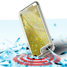 Charger l'image dans la galerie, iPhone 7 Plus Case, PunkСase LIQUID Gold Series, Protective Dual Layer Floating Glitter Cover (Color in image: teal)