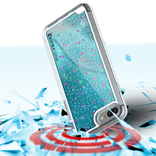Charger l'image dans la galerie, iPhone 8+ Plus Case, PunkCase LIQUID Teal Series, Protective Dual Layer Floating Glitter Cover (Color in image: silver)