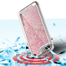 Charger l'image dans la galerie, iPhone 8+ Plus Case, PunkCase LIQUID Rose Series, Protective Dual Layer Floating Glitter Cover (Color in image: gold)