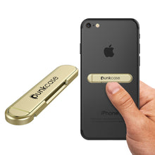 Load image into Gallery viewer, PUNKCASE FlickStick Universal Cell Phone Kickstand for all Mobile Phones & Cases with Flat Backs, One Finger Operation (Gold) (Color in image: Gold)