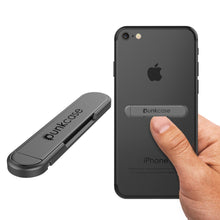 Load image into Gallery viewer, PUNKCASE FlickStick Universal Cell Phone Kickstand for all Mobile Phones & Cases with Flat Backs, One Finger Operation (Charcoal) (Color in image: Charcoal)