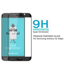 Load image into Gallery viewer, Galaxy S6 Edge Black Punkcase Glass SHIELD Tempered Glass Screen Protector 0.33mm Thick 9H Glass (Color in image: Silver)