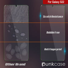 Charger l'image dans la galerie, Galaxy S22 Punkcase en verre noir Glass SHIELD Protecteur d'écran en verre trempé, épaisseur de 0,33 mm, verre 9H.