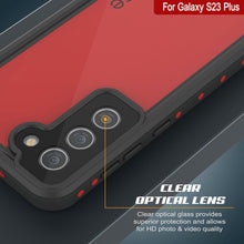 Charger l'image dans la galerie, Étui étanche Galaxy S23+ Plus PunkCase StudStar Rouge mince sous-marin de 6,6 pieds résistant aux chocs/neige IP68.