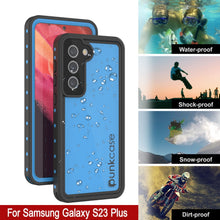 Charger l'image dans la galerie, Coque étanche Galaxy S23+ Plus PunkCase StudStar Light Blue Fine 6,6ft sous l'eau IP68 Antichoc.